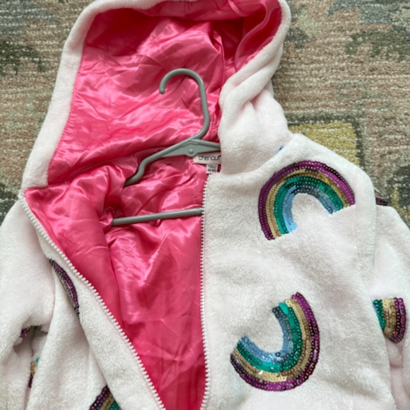 Chenault Girl 5 Zippered coat sequin Rainbow - Picture 4 of 6